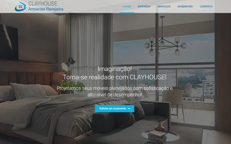 Captura de tela do projeto Clayhouse Ambientes Planejados